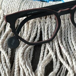L.a. Eyeworks Rano 752M black red rare frames small petite